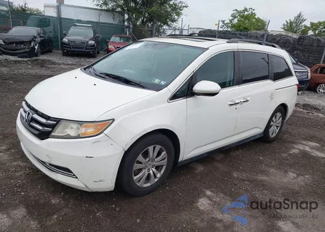 2014 Honda Odyssey Ex-L from USA, damaged, VIN 5FNRL5H69EB101681